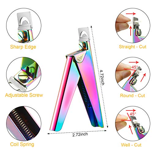 Acrylic Nail Clipper False Nail Tips Clipper Cuticle Trimmer Nipper with Cuti...