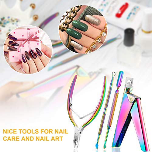 Acrylic Nail Clipper False Nail Tips Clipper Cuticle Trimmer Nipper with Cuti...