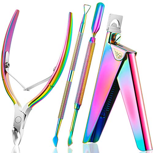 Acrylic Nail Clipper False Nail Tips Clipper Cuticle Trimmer Nipper with Cuti...