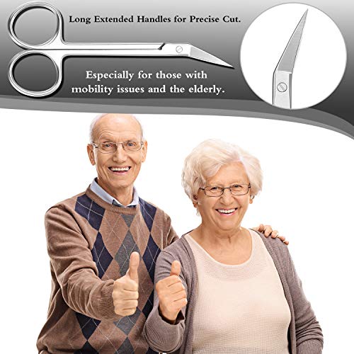 Elderly Toenail Scissors Long Handled Toenail Trimmers Clippers Curved Head f...