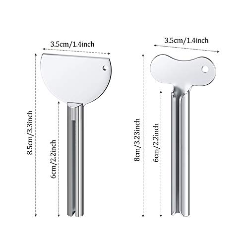 Mudder 12 Pieces Metal Toothpaste Squeezer Stainless Steel Tube Squeezer Key ...