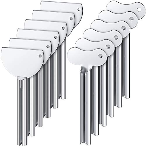 Mudder 12 Pieces Metal Toothpaste Squeezer Stainless Steel Tube Squeezer Key ...