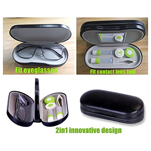 MUDOR 2 in 1 Contact Lens Case, Double Sided Contact Lens Travel Kit Includes...