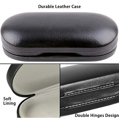 Muf 2 in 1 Double Sided Portable Contact Lens Case and Eyeglasses Case,Dual U...