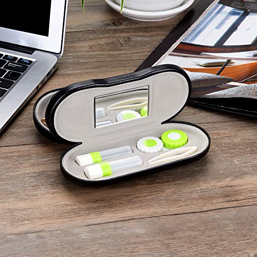 Muf 2 in 1 Double Sided Portable Contact Lens Case and Eyeglasses Case,Dual U...