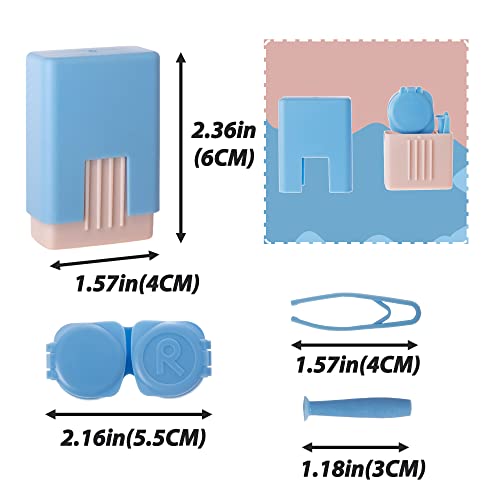 Muf Cute Contact Lens Case,Contact Lenses Box Kit with Tweezer,Lens Remover a...