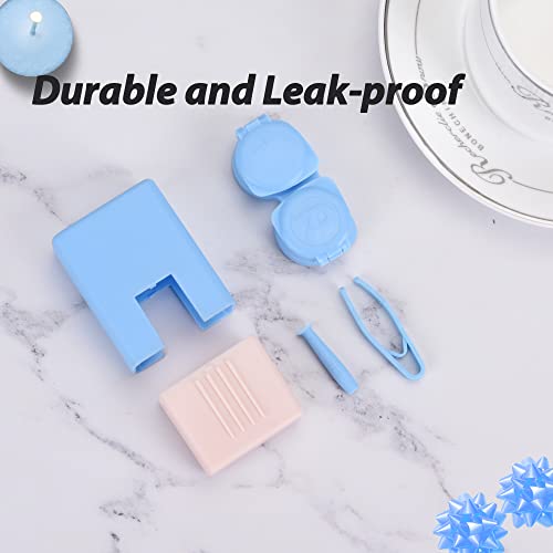 Muf Cute Contact Lens Case,Contact Lenses Box Kit with Tweezer,Lens Remover a...