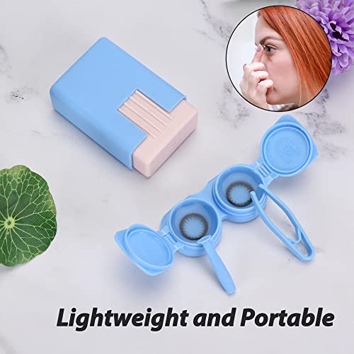 Muf Cute Contact Lens Case,Contact Lenses Box Kit with Tweezer,Lens Remover a...