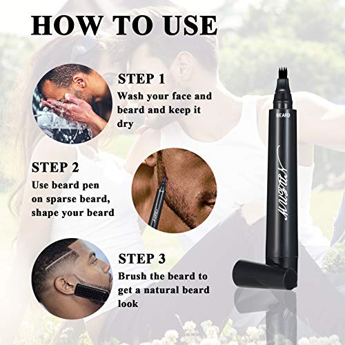 2PCS Beard Pencil Filler for Men - Sweat Proof, Water Resistance, Long Lastin...