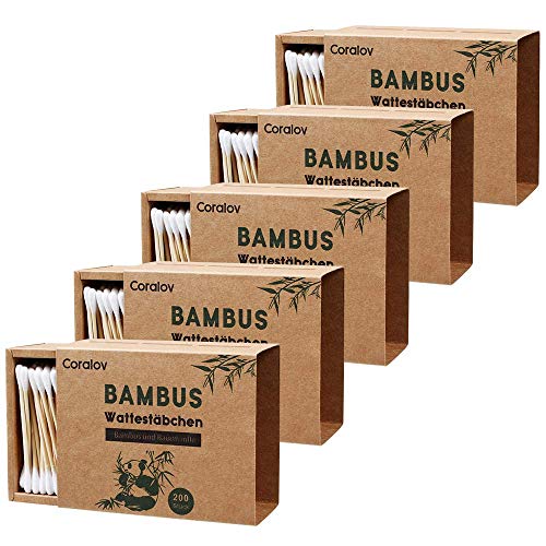 Bamboo Cotton Swab 1000PCS Double Cotton Buds bamboo Cotton Bud Eco organic b...