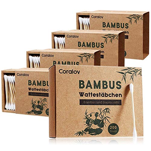 Bamboo Cotton Swab 1000PCS Double Cotton Buds bamboo Cotton Bud Eco organic b...
