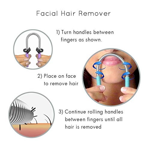 Facial Hair Removal for Women, Mukazom Original Hair Remover Spring Epilator ...