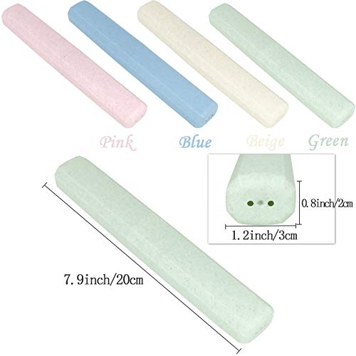 4 Packs Portable Travel Toothbrush Case, Breathable Plastic Toothbrush Holder...