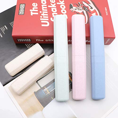 4 Packs Portable Travel Toothbrush Case, Breathable Plastic Toothbrush Holder...