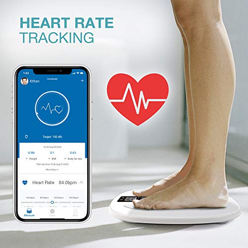 Body Fat Scale with Heart Rate Tracking, multifun Smart Wireless Digital Bath...