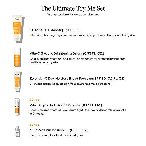 Murad 30 Day Vitamin C Rapid Brightening Kit ($90 Value) with Travel Sizes of...