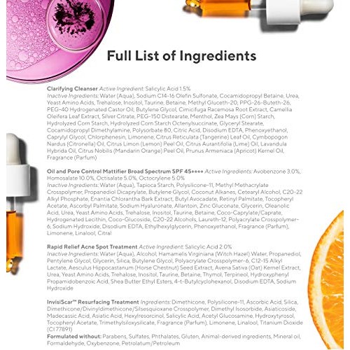 Murad Acne Control Kit – 30-Day Trial Breakout Skin Care Kit with InvisiScar ...