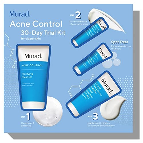 Murad Acne Control Kit – 30-Day Trial Breakout Skin Care Kit with InvisiScar ...