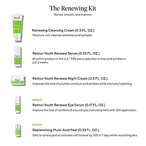 Murad Active Renewal 30 day Regimen kit ($98 Value) With Retinol Youth Renewa...