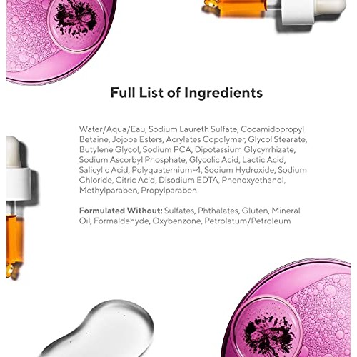 Murad AHA/BHA Exfoliating Cleanser, Travel Size 2 Fl Oz - Triple Action Exfol...