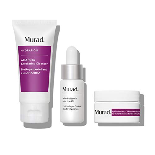 Murad Hydrate Trial Kit - Moisturizing Skincare Set with AHA/BHA Exfoliating ...