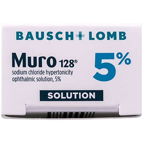 Eye Drops by Muro 128, Temporary Relief for Corneal Edema, 5% Solution, 0.5 F...