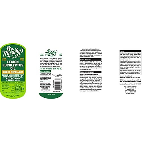 Murphy's Naturals Lemon Eucalyptus Oil Insect Repellent Spray | DEET Free | P...