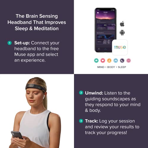 MUSE S: The Brain Sensing Headband - Overnight Sleep Tracker & Meditation Hea...