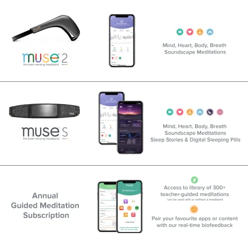 MUSE S: The Brain Sensing Headband - Overnight Sleep Tracker & Meditation Hea...