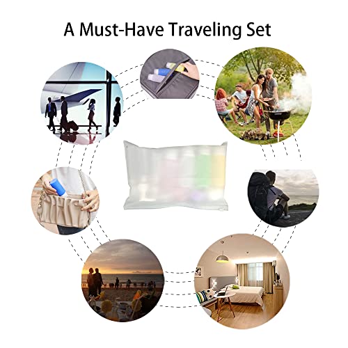 21 Pack Leak Proof Silicone Travel Bottles Set, Muslish TSA Approved Containe...