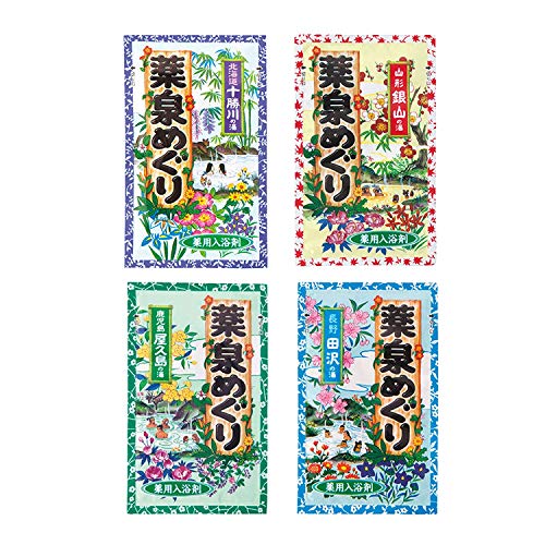 Japanese Hot Spring Bath Powders Assortment Pack (36 Packets,8 types, 30g Eac...