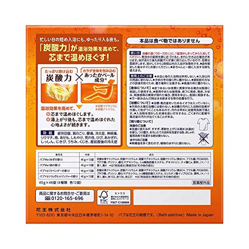 Japanese Hot Spring Carbonated Bath Powders Assortment Pack (48 Packets) - In...