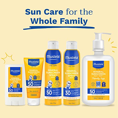 Mustela Baby Mineral Sunscreen Lotion SPF 50 Broad Spectrum - Face & Body Sun...