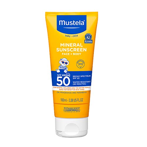 Mustela Baby Mineral Sunscreen Lotion SPF 50 Broad Spectrum - Face & Body Sun...