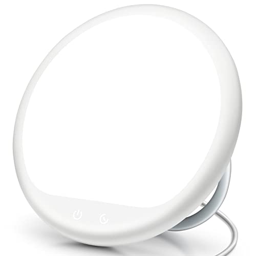 Light Therapy Lamp, UV-Free 10000 Lux Light Therapy Sun Lamp with 3 Adjustabl...