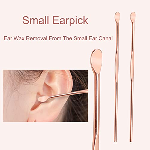 6Pcs Stainless Steel Earplugs, Ear Wax Removal 360°Cleaner, Rotating Ear Wax,...