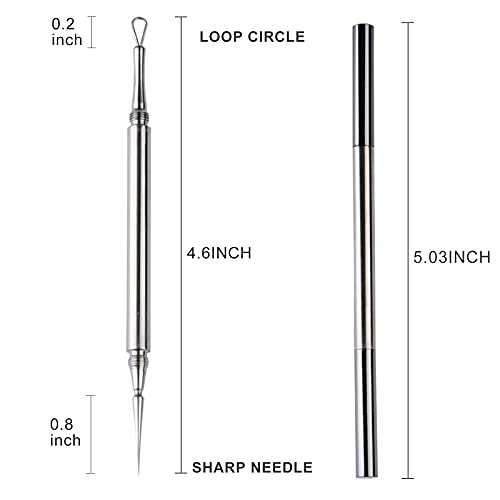 Professional Facial Milia Removal and Whitehead Extractor & Lancet - Double E...