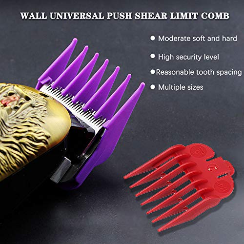8 Pcs Professional Colorful Hair Clipper Combs Guide Accessories, Wahl Replac...