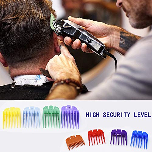 8 Pcs Professional Colorful Hair Clipper Combs Guide Accessories, Wahl Replac...
