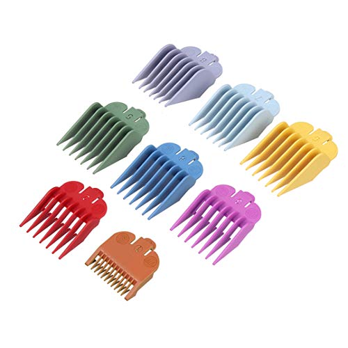 8 Pcs Professional Colorful Hair Clipper Combs Guide Accessories, Wahl Replac...