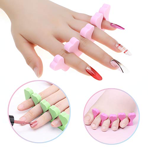 6 Pairs Toe Separators Finger Spreader Set,MWOOT Soft Sponge Finger Toe Divid...
