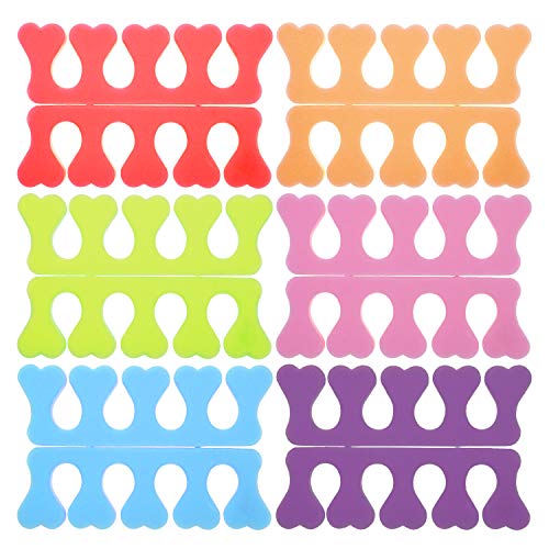 6 Pairs Toe Separators Finger Spreader Set,MWOOT Soft Sponge Finger Toe Divid...