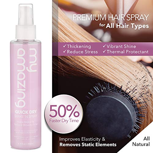 My Amazing Quick Dry Shake 'n Spray - Heat Protecting Spray for Women and Men...
