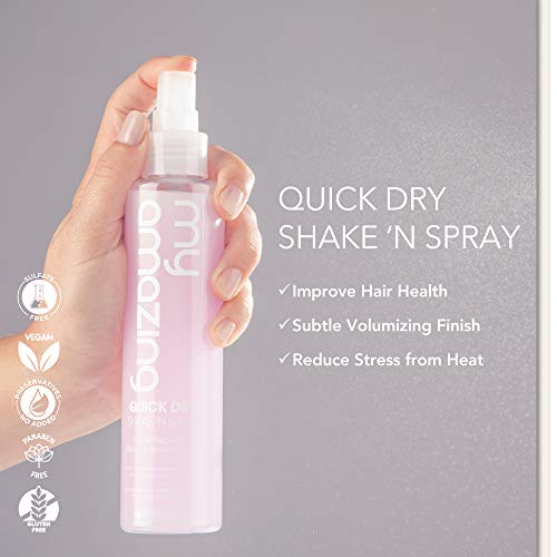 My Amazing Quick Dry Shake 'n Spray - Heat Protecting Spray for Women and Men...