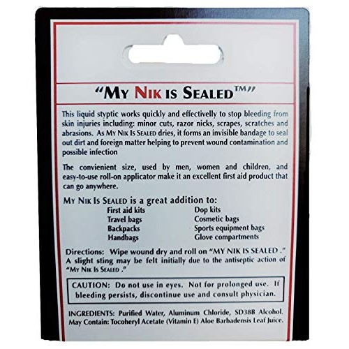 COSMETICALLY SEALED My Nik Is Sealed Roll-On Liquid Styptic | 12ml Value Size...