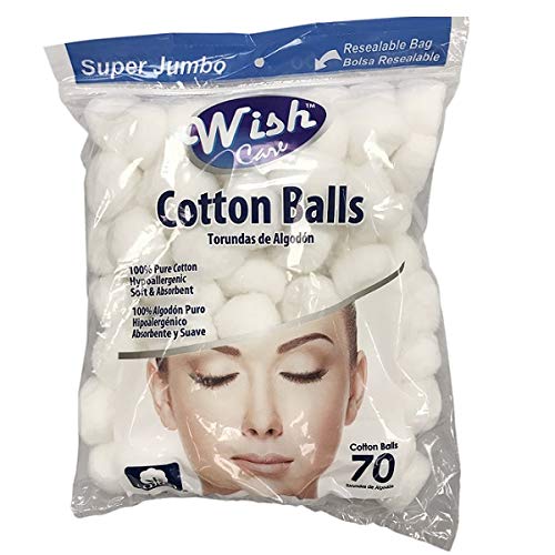 Wish Regular(300 Count) & Super Jumbo(70 Count) Cotton Balls (70)