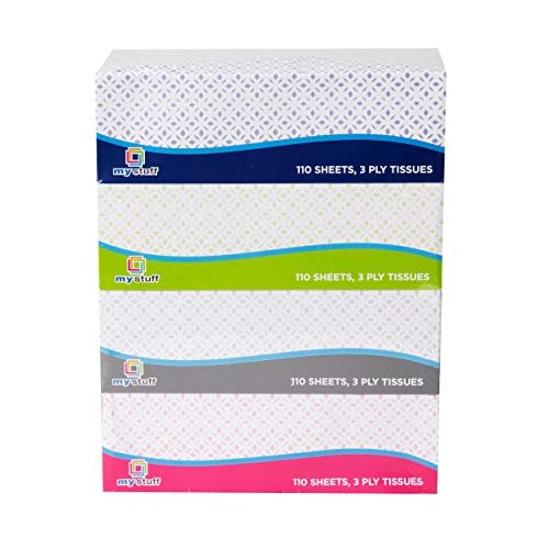 My Stuff Facial Tissues, Soft and Strong Cloths, 110 Sheets, 3-Ply Material, ...