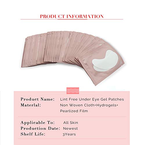 120 Pairs Set, Under Eye Pads for Eyelash Extensions Lint Free Eye Gel Patche...