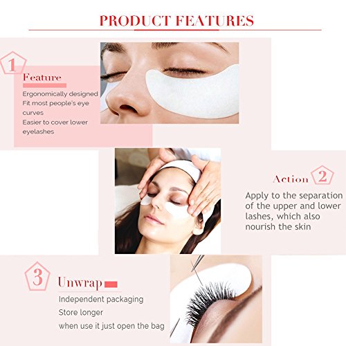 120 Pairs Set, Under Eye Pads for Eyelash Extensions Lint Free Eye Gel Patche...