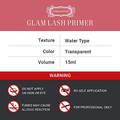 MYBEAUTYEYES Eyelash Extension Glam Lash Primer 15 ml/Pre-Treatment for Semi ...
